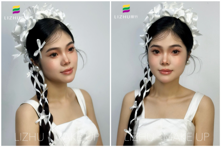 南寧學(xué)化妝操作：甜美韓系風(fēng)