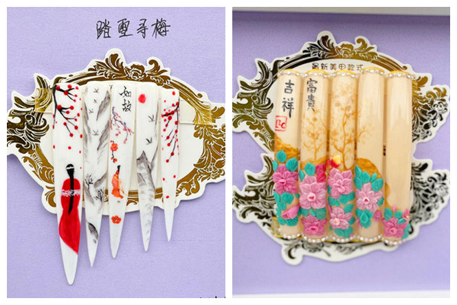 適合新年的國風(fēng)美甲，廣西職業(yè)教育學(xué)員作品展示