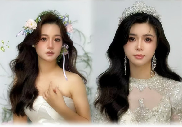 學(xué)員披發(fā)造型合集，廣西化妝彩妝培訓(xùn)進(jìn)修作品