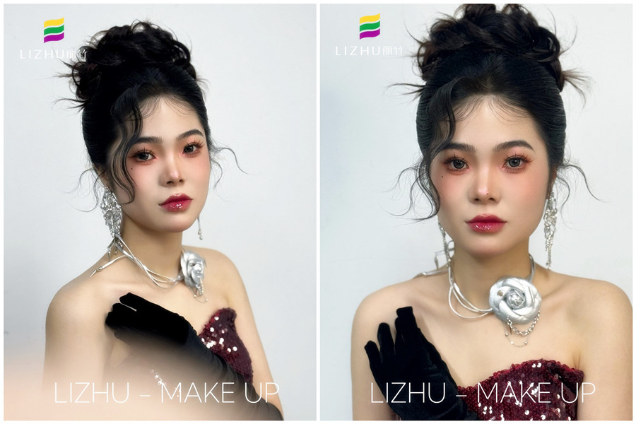  千金禮服造型，廣西學(xué)彩妝造型影樓作品