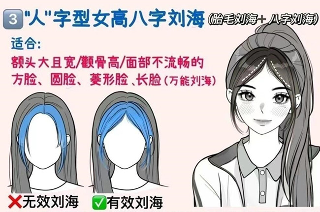 如何護(hù)理“人”字女高八字劉海教程，南寧學(xué)女發(fā)