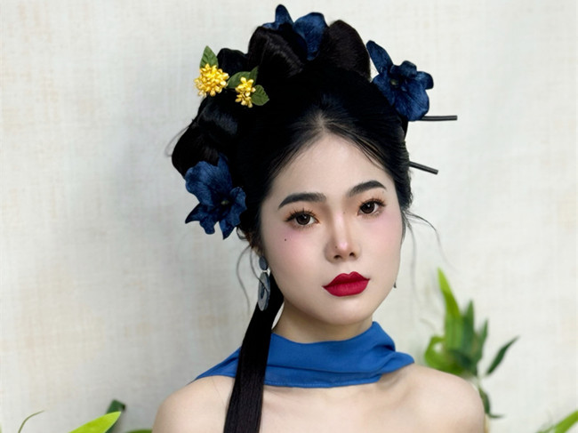 國風(fēng)新中式造型，廣西美妝寫真學(xué)習(xí)