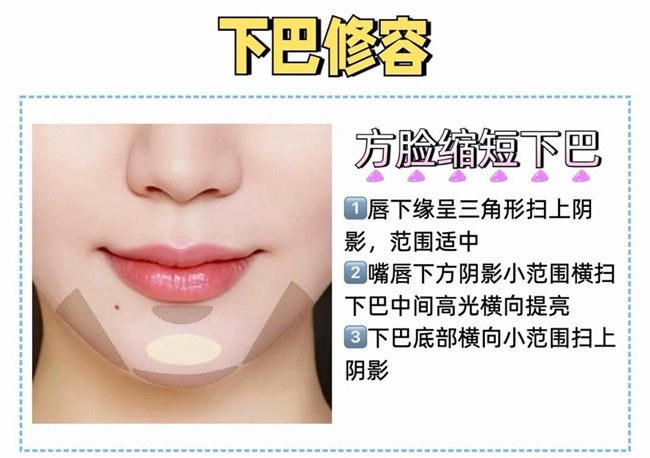 南寧化妝師：不同下巴如何修容？