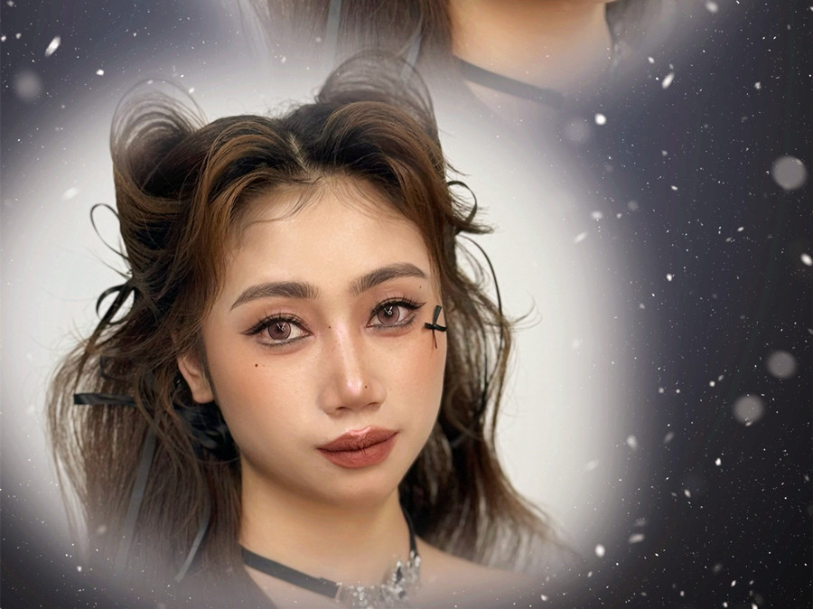 復(fù)古貓耳造型，廣西彩妝培訓(xùn)推薦