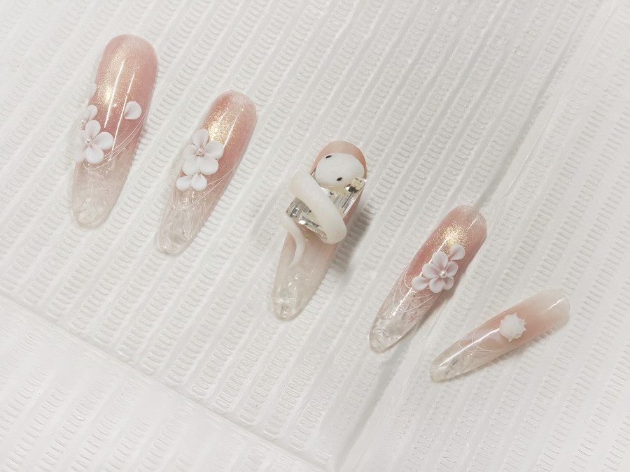 琉璃雕花美甲，廣西美甲工作室受歡迎的款式