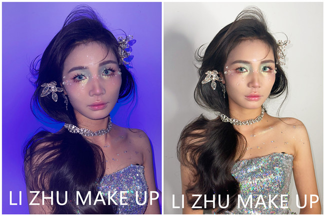 碎鉆眼淚妝，南寧化妝培訓(xùn)興趣作品