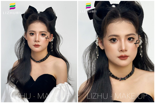 復古貓耳造型，南寧化妝培訓中心課堂作品