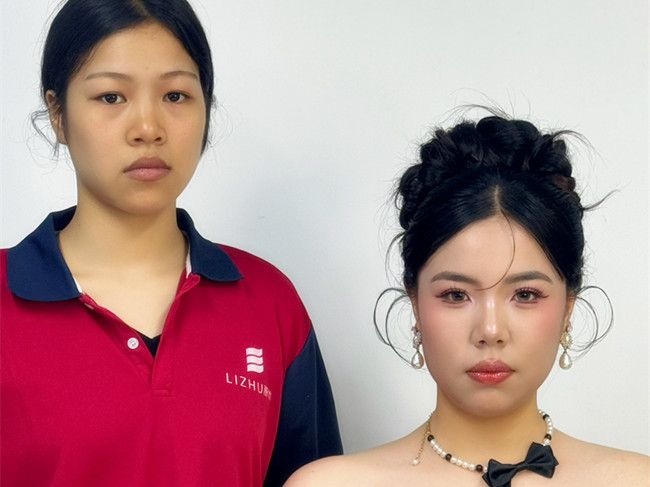 千金禮服造型，廣西美妝彩妝訓練學員畢業(yè)作品