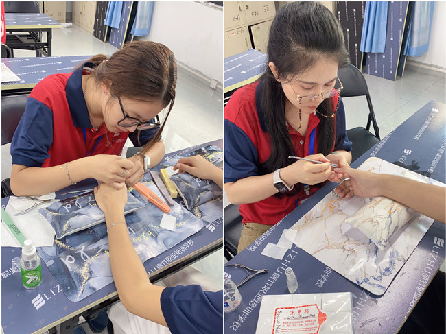 南寧美甲基礎(chǔ)班美甲修手考核，全員通過