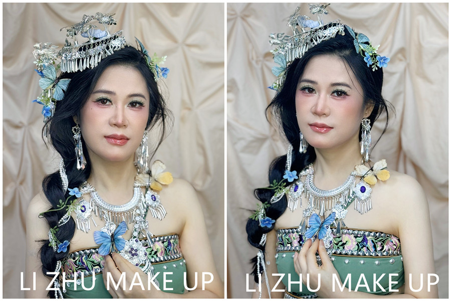 苗疆寫真造型，廣西高彩培訓課堂作品