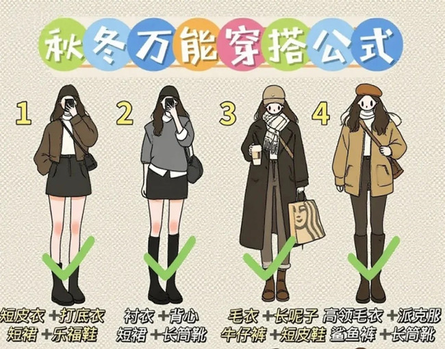 秋冬通用穿搭技巧，廣西化妝形象設計學校分享