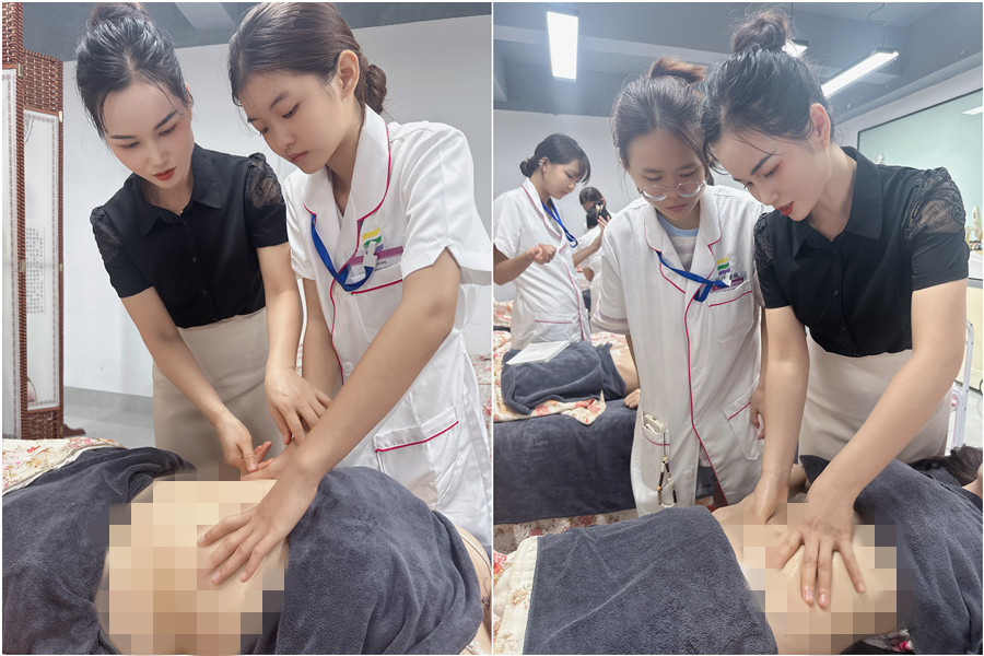 廣西美容美體教程：揉按腹部如何發(fā)力？