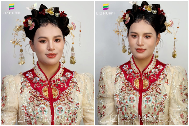 秀禾新娘，南寧影樓化妝寫真課堂作品