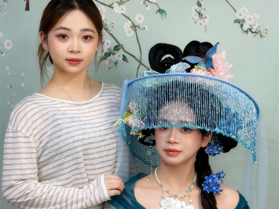 帷帽花神造型，南寧彩妝造型學(xué)校作品
