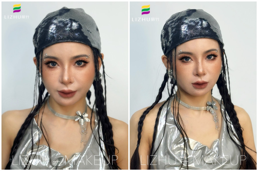 亞裔純野妝，南寧學(xué)化妝高彩培訓(xùn)作品