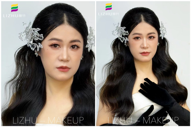 半披新娘造型，廣西教化妝